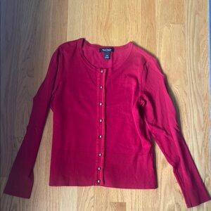 White House Black Market Vibrant Red Knit cardigan
